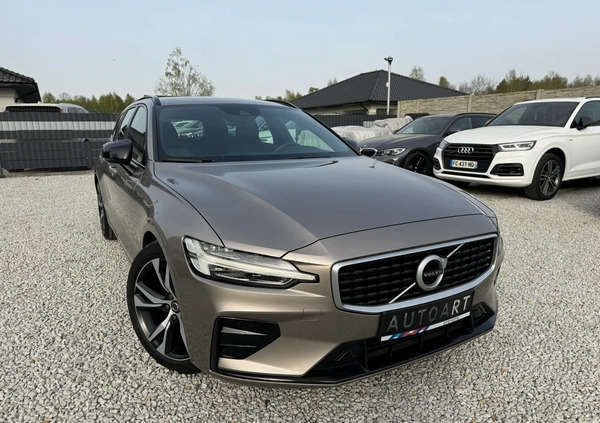 Volvo V60 cena 99990 przebieg: 92000, rok produkcji 2019 z Strumień małe 704